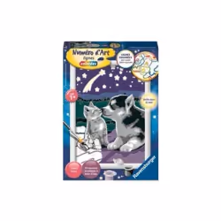 Ravensburger Numéro D'Art - Petit - Chiot Husky Et Son Compagnon Le Chaton, Garçon/Fille, 7 an(s), CE, République tchèque, Co ...