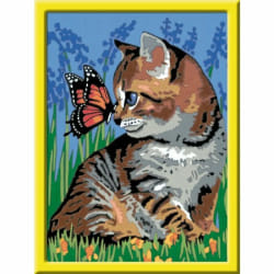 Ravensburger Numéro D'Art - Moyen - Chat Et Son Compagnon Le Papillon