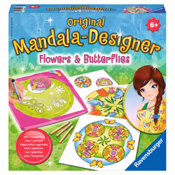Ravensburger Mandala - midi - Flowers & butterflies, Spirographe pour enfants, 6 an(s), Multicolore