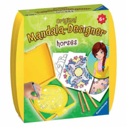 Ravensburger 29986 Mini Mandala Designer - Set de dibujo y diseño temática de caballos [Importado de Alemania]