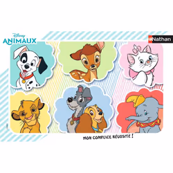 Nathan Puzzle cadre 15 p - Portraits des animaux Disney, 15 pièce(s), 3 an(s)