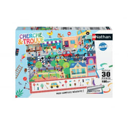 Nathan puzzle 30 p - En ville (Cherche et trouve)