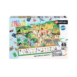 Nathan Puzzle 45 p - Au zoo (Cherche et trouve)