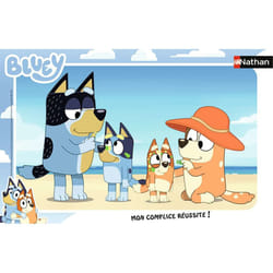 Nathan Puzzle cadre 15 p - Bluey à la plage