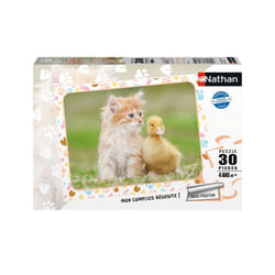 Nathan Puzzle 30 p - Chaton roux et bébé canard