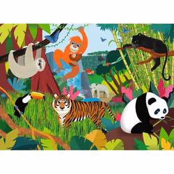 Nathan Puzzle 45 p - Les animaux de la jungle