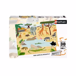 Puzzle Animaux de la savane - Nathan - 30 pièces - Pour enfants dès 4 ans