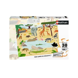 Puzzle Animaux de la savane - Nathan - 30 pièces - Pour enfants dès 4 ans
