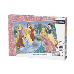 Nathan Puzzle 45 p - Rencontre avec les princesses Disney