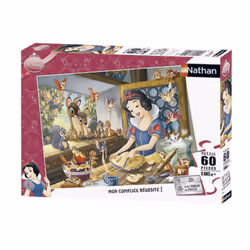 Nathan Puzzle 60 p - Blanche-Neige fait de la pâtisserie / Disney