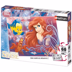 Nathan Puzzle 60 p - Jolie petite sirène / Disney Ariel
