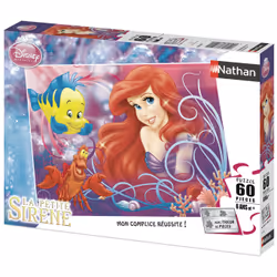 Nathan Puzzle 60 p - Jolie petite sirène / Disney Ariel