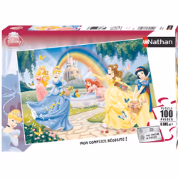 Nathan Puzzle 100 p - Le jardin des princesses Disney, 72 an(s)