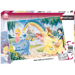 Nathan Puzzle 100 p - Le jardin des princesses Disney