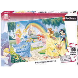 Nathan Puzzle 100 p - Le jardin des princesses Disney