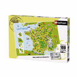 Nathan Puzzle 100 p - Carte de France, 72 an(s)