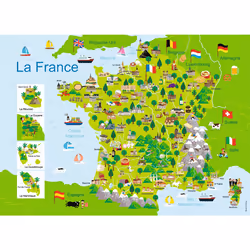 Nathan Puzzle 100 p - Carte de France