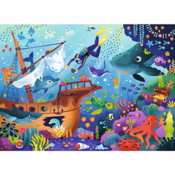 Nathan Puzzle 100 p - Le monde sous-marin