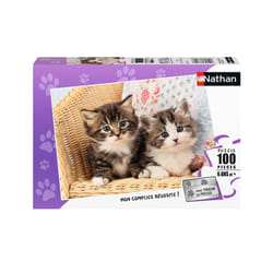 Nathan Puzzle 100 p - Duo de chatons