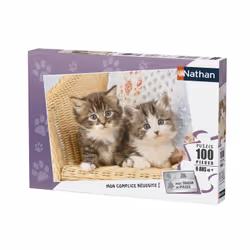 Nathan Puzzle 100 p - Duo de chatons