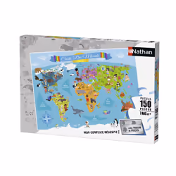 Nathan Puzzle 150 p - Carte du monde, 84 an(s)