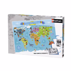 Nathan Puzzle 150 p - Carte du monde