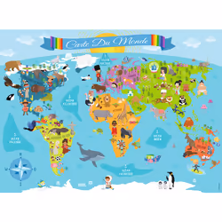 Nathan Puzzle 150 p - Carte du monde - Vue supplémentaire 4