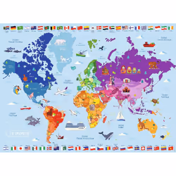 Nathan Puzzle 250 p - Carte du monde