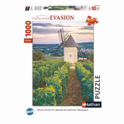 Nathan Puzzle 1000 p - Moulin Sorine du vignoble de Santenay, Bourgogne, 1000 pièce(s), 12 an(s)
