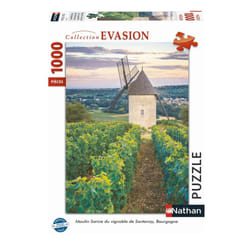 Nathan Puzzle 1000 p - Moulin Sorine du vignoble de Santenay, Bourgogne