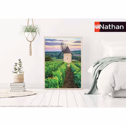 Nathan Puzzle 1000 p - Moulin Sorine du vignoble de Santenay, Bourgogne