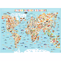 Nathan Puzzle 500 p - Le tour du monde des saveurs