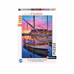 Nathan Puzzle 1500 p - Vue sur le port de Sanary-sur-Mer, 1500 pièce(s), 14 an(s)