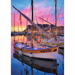 Nathan Puzzle 1500 p - Vue sur le port de Sanary-sur-Mer