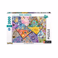 Nathan Puzzle 2000 p - Les 16 types de Pokémon, 2000 pièce(s), 14 an(s)