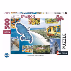 Nathan Puzzle 500 p - Carte postale de La Martinique, 500 pièce(s), 10 an(s)