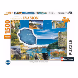 Nathan Puzzle 1500 p - Carte postale de La Réunion, 1500 pièce(s), 14 an(s)