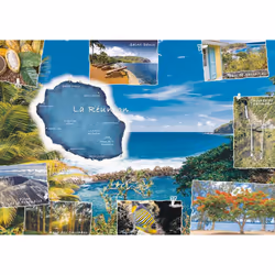 Nathan Puzzle 1500 p - Carte postale de La Réunion
