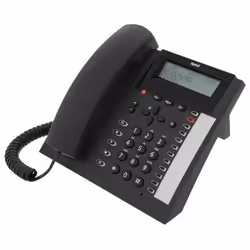 Tiptel 1020, Téléphone analogique, Combiné filaire, Haut-parleur, Noir
