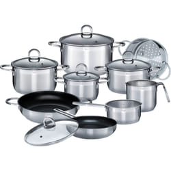 Batterie de cuisine - Induction - GSW - ALARA - Acier inoxydable massif 18/10 - 14 pièces