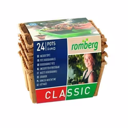 Pots biodégradables - ROMBERG - 6cm - Blanc - Rond - Percé