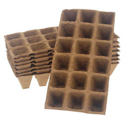 Romberg - Plaques de 18 pots carrés biodégradables 5 cm (Lot de 8)