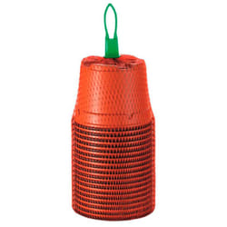 Romberg - Pots de Jardin 9cm rond en Plastique Orange Lot de 18