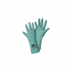 Nitrile. Vert. 33 cm de long. Épaisseur: 0,38 mm. Certification CE EN 374 cat. III. Résistants aux solvants. Forme anatomique ...