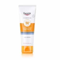 Eucerin Sun Sensitive Protect Creme SPF50+, Crème d’écran solaire, Visage, Tube, Protection, Peau sèche, Peau sensible, 50 ml