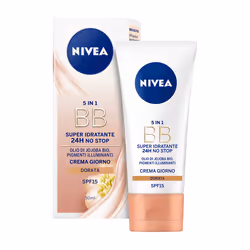 NIVEA Super Idratante 24h No Stop, BB crème, 50 ml, Moyenne, Femmes, Tous types de peau, Lissage, Anti-poches, Protection, An ...