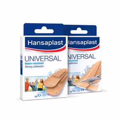 Hansaplast Universal 20 Strips, 190 x 720 cm, 20 pièce(s), Rectangulaire, Beige, Step 1 Clean the wound and gently wipe away  ...