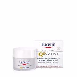 Eucerin Q10 Active Day Cream For Dry Skin, Crème de jour, Femmes, Peau sèche, Peau sensible, Decollete, Visage, Cou, Anti-âge ...