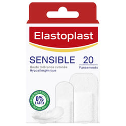 Elastoplast Pansement Sensible 20 Pansements - Couleur : Blanc