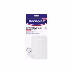 Hansaplast Sensitive 4XL, 10 x 20 cm, 5 pièce(s), Rectangulaire, Blanc